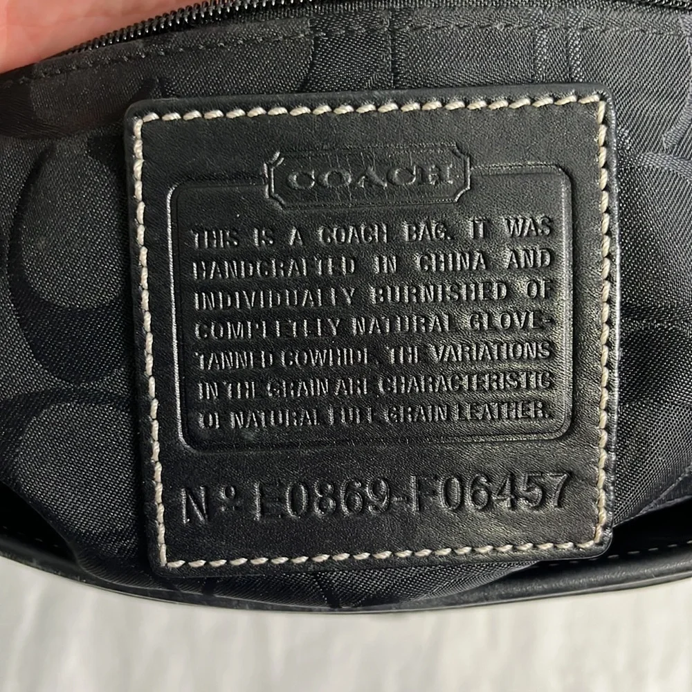 Vintage Y2K Coach Metro Unisex Large Black Leather Briefcase Laptop Bag